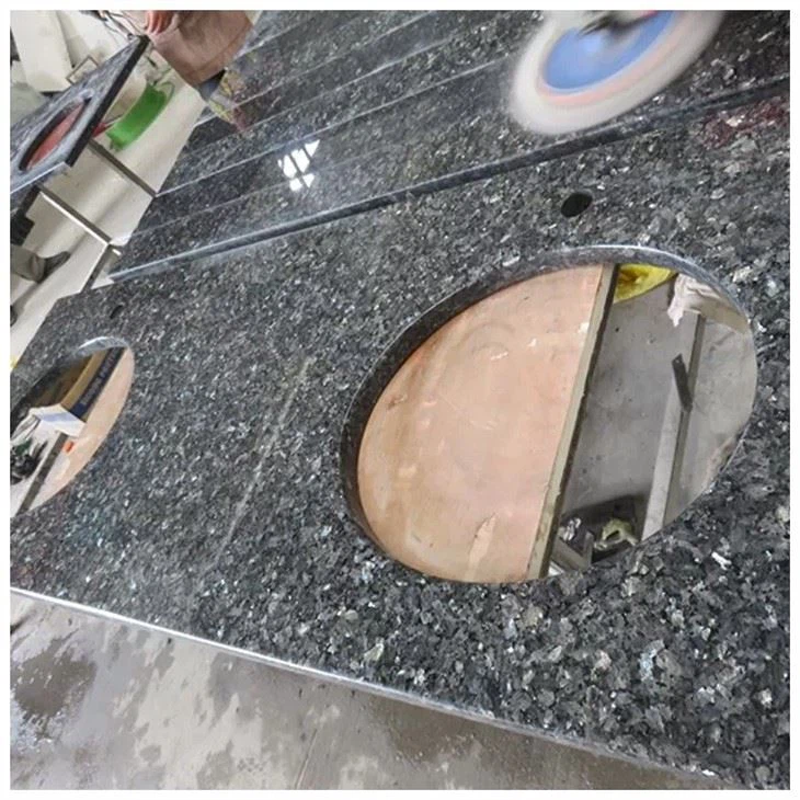blue pearl granite bathroom vanity