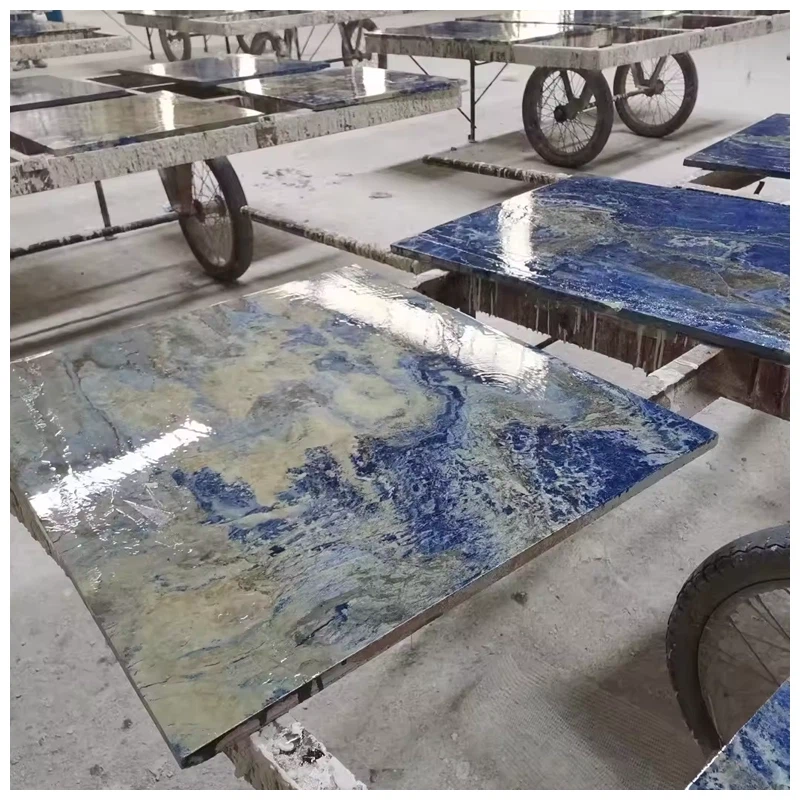 Bolivian Sodalite Blue Marble Polished Tiles