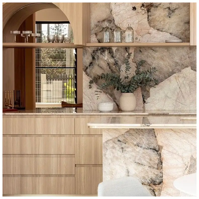 Architectural Confrontation- Patagonia Quartzite Slabs Vs Italian Calacatta Marble Architectural Confrontation- Patagonia Quartzite Slabs Vs Italian Calacatta Marble