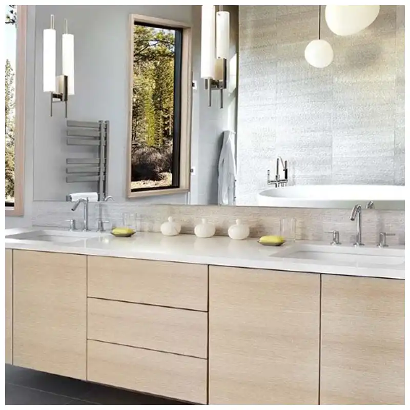 accessible hotel bathroom vanity with knee clearance and wall-mounted sink accessible hotel bathroom vanity with knee clearance and wall-mounted sink