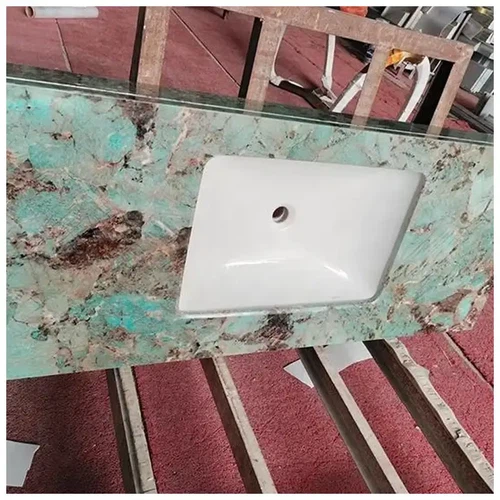 Green Amazonite Quartzite Bathroom Vanity Tops Green Amazonite Quartzite Bathroom Vanity Tops